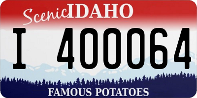 ID license plate I400064