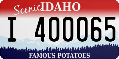 ID license plate I400065