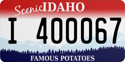 ID license plate I400067