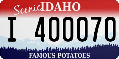 ID license plate I400070