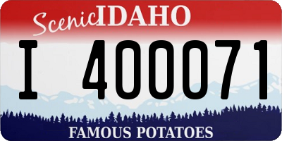 ID license plate I400071