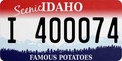 ID license plate I400074