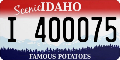 ID license plate I400075
