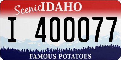 ID license plate I400077