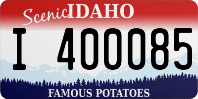 ID license plate I400085