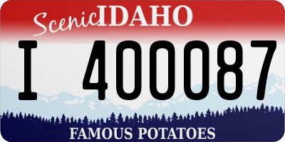 ID license plate I400087