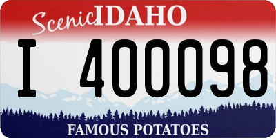 ID license plate I400098
