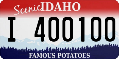ID license plate I400100