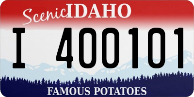ID license plate I400101