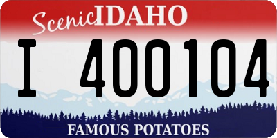 ID license plate I400104