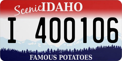 ID license plate I400106