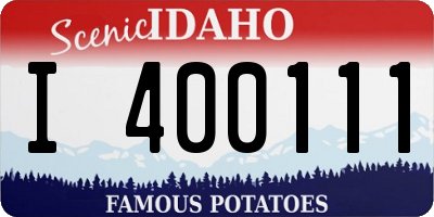 ID license plate I400111