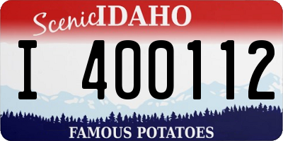 ID license plate I400112