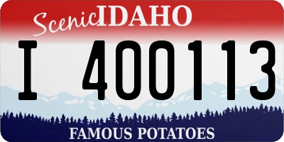 ID license plate I400113