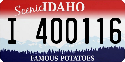 ID license plate I400116