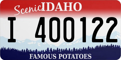 ID license plate I400122