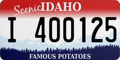 ID license plate I400125