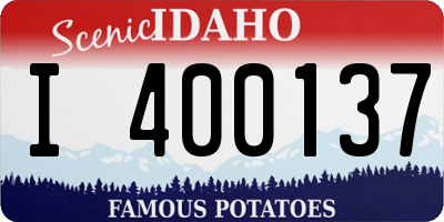 ID license plate I400137