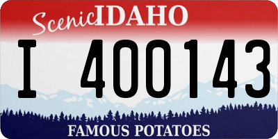 ID license plate I400143