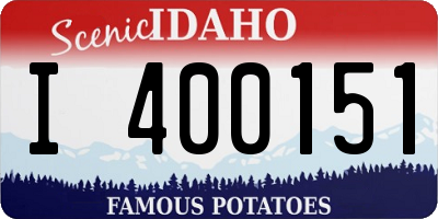 ID license plate I400151