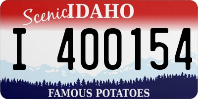 ID license plate I400154