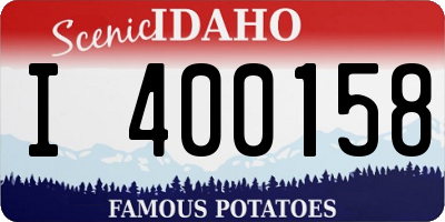ID license plate I400158
