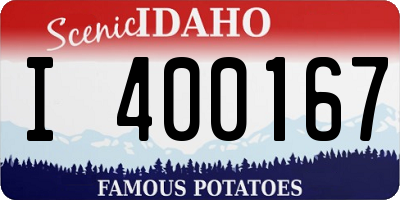 ID license plate I400167
