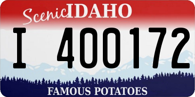 ID license plate I400172