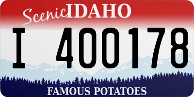 ID license plate I400178