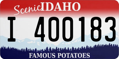 ID license plate I400183