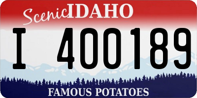 ID license plate I400189