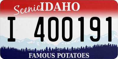 ID license plate I400191