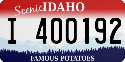 ID license plate I400192