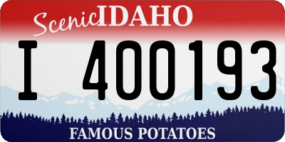 ID license plate I400193