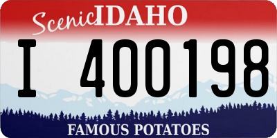 ID license plate I400198
