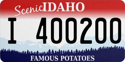 ID license plate I400200