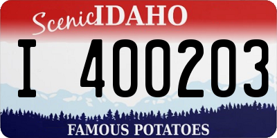 ID license plate I400203