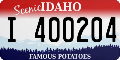 ID license plate I400204