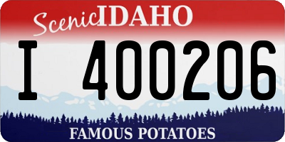 ID license plate I400206
