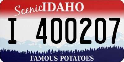 ID license plate I400207