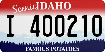 ID license plate I400210