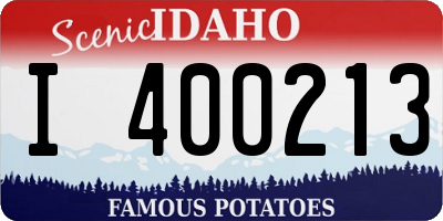 ID license plate I400213