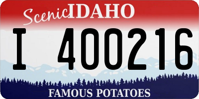 ID license plate I400216