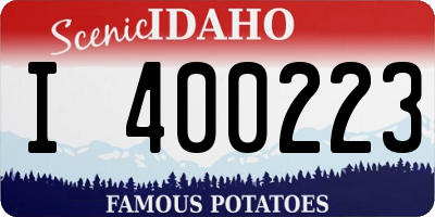 ID license plate I400223