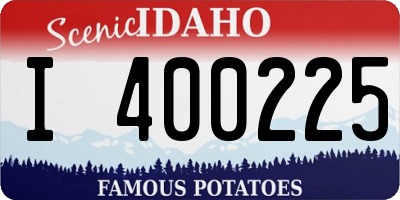 ID license plate I400225