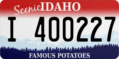 ID license plate I400227