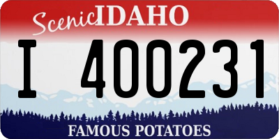 ID license plate I400231