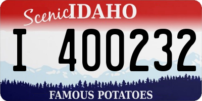 ID license plate I400232