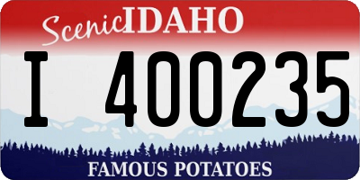 ID license plate I400235
