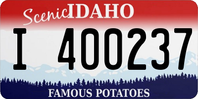 ID license plate I400237